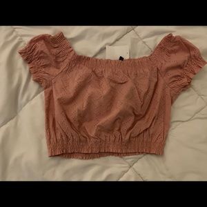 Off the shoulder crop top